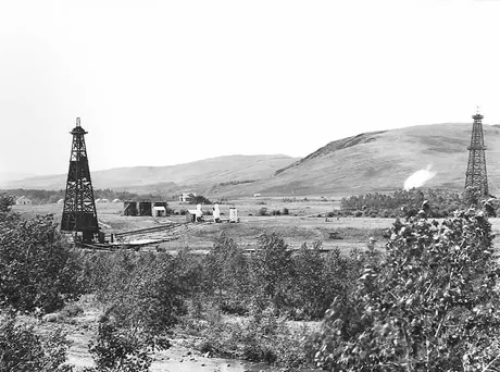 Okalta oil wells no. 1 and no. 2