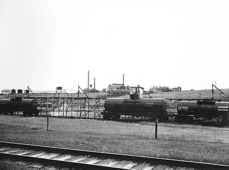 Canadian National Railway tank cars at the Vermillion oil fields
