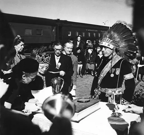 Queen Anne Silver (1714) and Bible (1742) on display to commorate the centuries of friendship between the Royal Family of Great Britain and the Mohawk nation