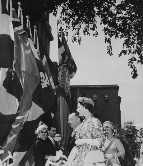 Queen Elizabeth during the 1959 Royal Tour of Canada