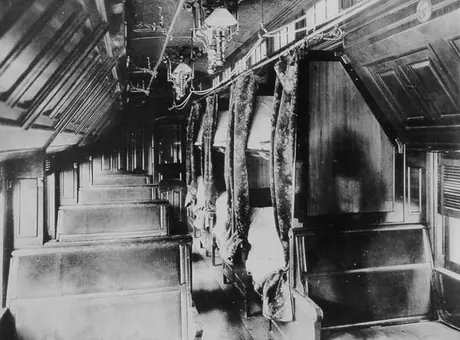The interior of a Grand Trunk Railway