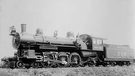 Grand Trunk Railway steam locomotive no. 206, side view