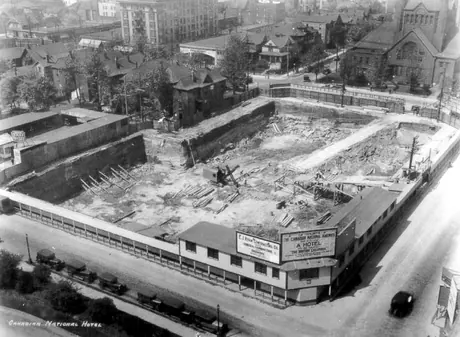 Construction of the Hotel Vancouver
