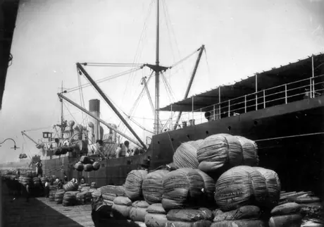 The Canadian Prospector loading wool in Australia