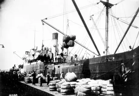The Canadian Prospector loading wool in Australia