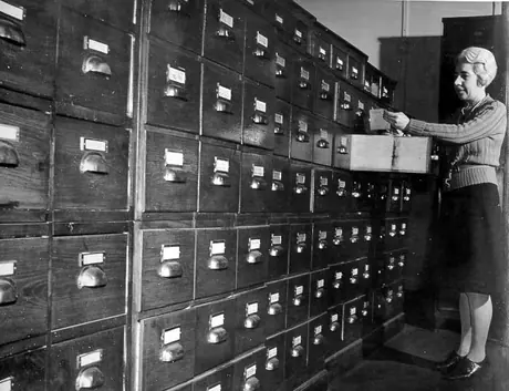 Medical records at the medical department clinic, Montreal