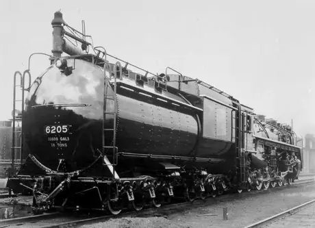 Steam locomotive #6205, front view