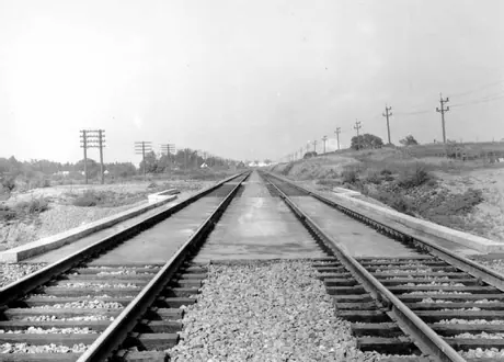 Track level view of overpass