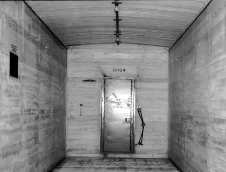 Interior of box baggage car #11104