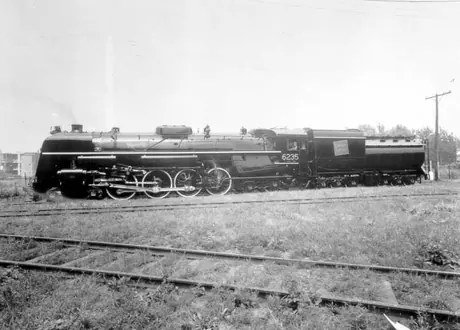 Northern type locomotive 6235, 1 of 30 built by MLW, for transporting war munitions and supplies to the seaports
