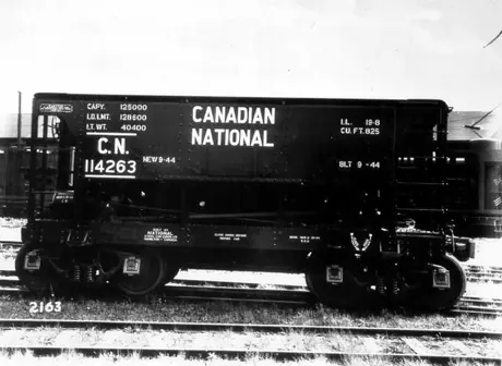 Ore car 114263 built by National Steel Car Corp.