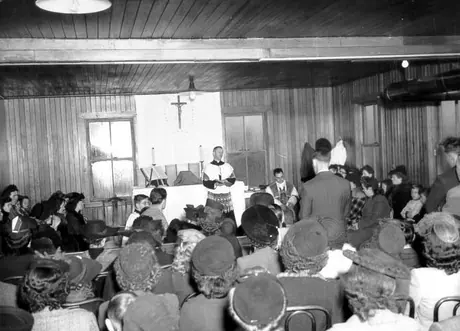Conducting Mass in St. Anges Station