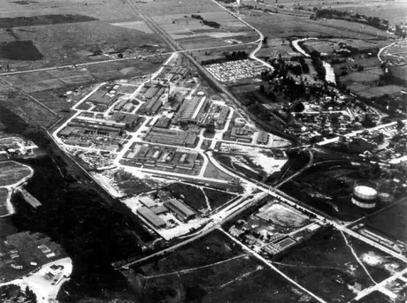 Aeriel view of St. Malo shops