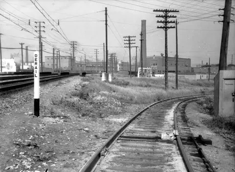 Designated derail section of track to prevent accidents