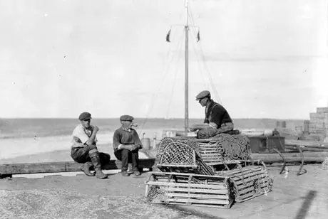 Lobster fishermen taking a break