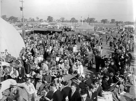 Spectators at an International ploughing match