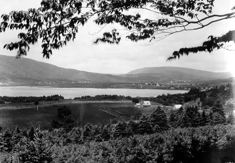 View of Whycocomagh and Bras d'Or Lakes from Salt Mountain