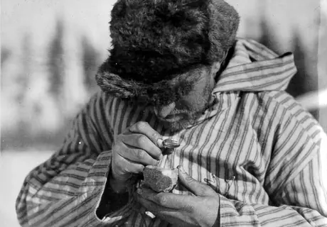 Prospector Edleston inspects Red Lake ore
