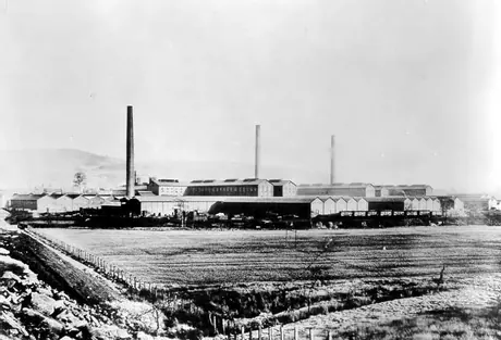 Copper and nickel smelter at the Coniston Mine