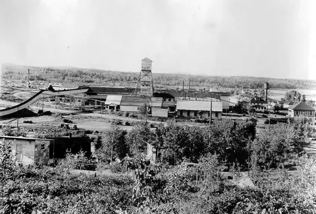 View of Teck-Hughes Gold Mine