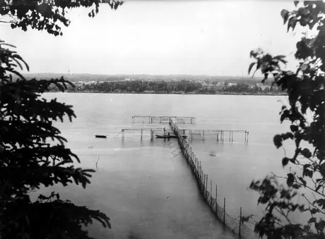 Salmon traps on the Mirimichi River