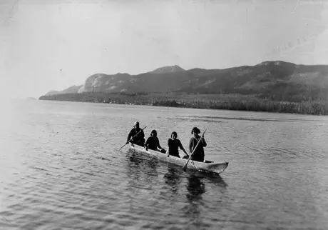 Traveling by dugout canoe