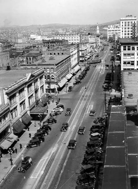 Aerial view of Douglas Street, Victoria, B.C.