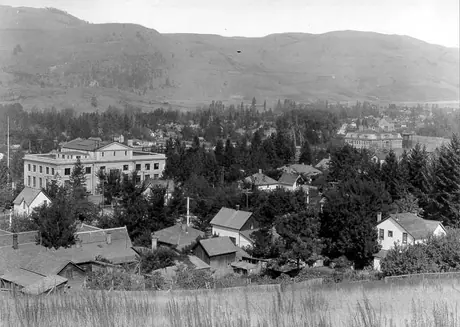 View of Vernon, B.C., from the east
