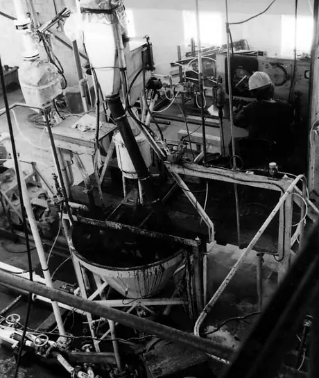 View of machinery within the Saskatchewan National Research pipeline building