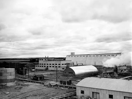 Exterior section of the Sherritt Gordon Mines Ltd. Nickel refinery