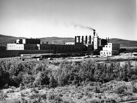 Pulp and paper plant, Atholville, New Brunswick