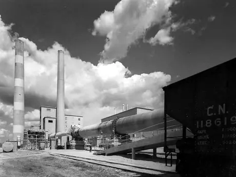 Close up view of the Maritime Cement Co. plant