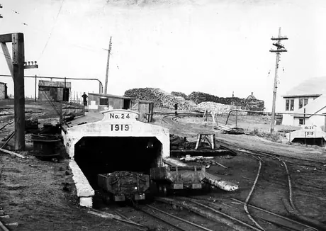 Entrance into a Glace Bay coal mine