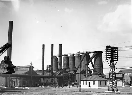 Blast furnace used in making steel