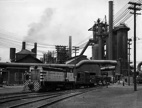 Dominion Iron and Steel Company locomotive at the Sydney DOSCO plant
