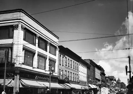 A view of local businesses down George Street