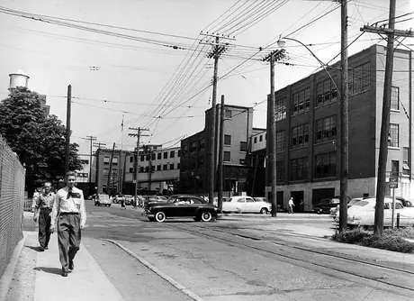 Exterior view of General Motors truck and body plant