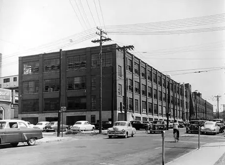 Exterior view of General Motors' body plant