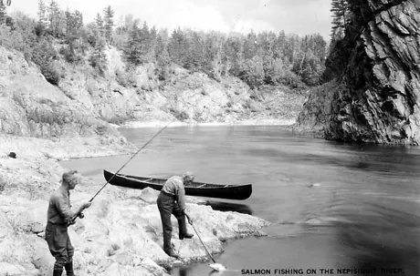 Salmon fishing on the Nepisiquit River