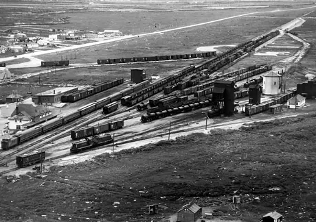 Churchill station and CNR yard