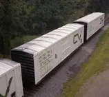 Central Vermont Railway 100 ton box car 50096 in new, white paint design