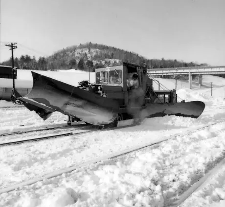 Central Vermont Railway snow clearing equipment at White River Junction