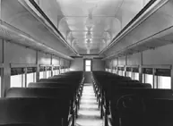 Interior of Central Vermont Railway passenger car 390 after modernization.