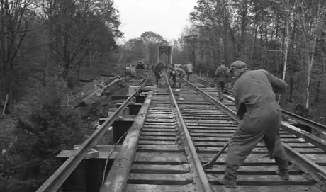 Replacement of a bridge at Winooski, Vermont, Central Vermont Railway