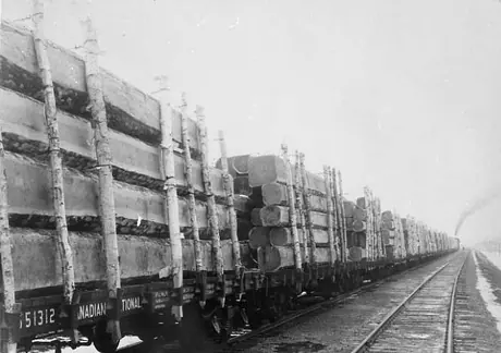 White pine lumber shipment for J.R. Booth.