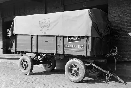 Trailer belonging to a C.N.R. freight truck