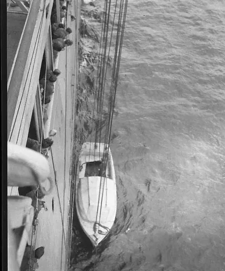 Launching a lifeboat from the SS Lady Rodney