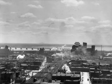View of the industrial section of Montreal