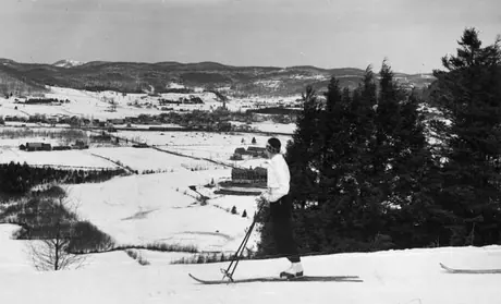 View from the top of Hill 70 at Saint-Sauveur-des-Monts