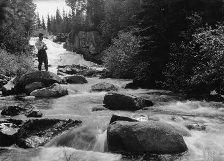 Fishing at La Chute rapids